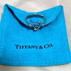 Tiffany & Co Sterling Silver Elsa Peretti Open Heart Ring
